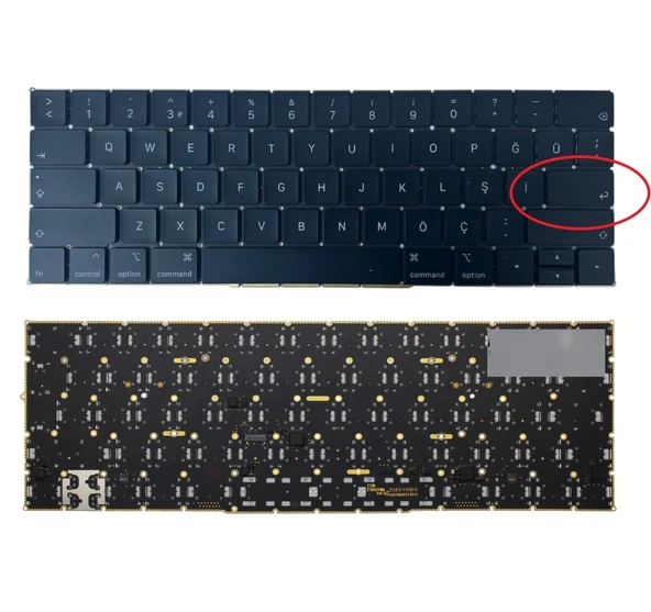 Apple MacBook Pro Touch Bar A1989, A1990 Mid 2018, Emc3214 Klavye TR Küçük Enter ürün görseli 1