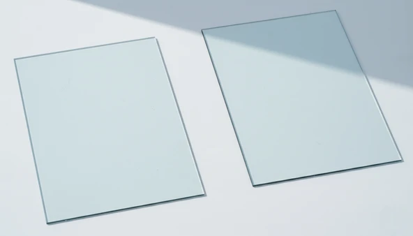 Maket ve Hobi İçin Çok Amaçlı 2 Adet 1mm İnce Kesim Şeffaf Cam Panel (8,7x12,6 cm) ürün görseli 1