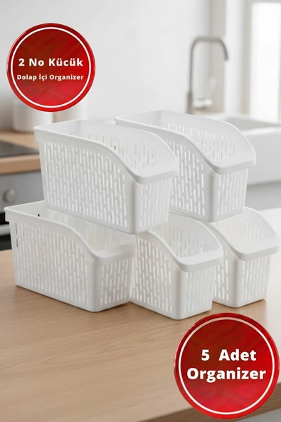 5 Adet Küçük Buzdolabı Raf Düzenleyicisi 29x14x17 Cm ürün görseli 1