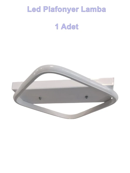 DMR Tekli Küçük Plafonyer Led Avize BEYAZ Kasa Üç Renk 6500k/4000k/3000k (Beyaz/Ilık Beyaz/Sarı (Günışığı)) ürün görseli 1