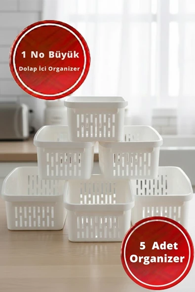 5 Adet  Büyük Buzdolabı Raf Düzenleyicisi 29x20x13 Cm ürün görseli 1