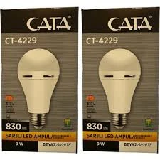 Cata CT-4229 9w Şarjlı Led Ampul 2 ADET - Resim 2