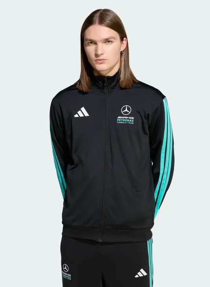 adidas Erkek Lisanslı Günlük Spor Kapşonlu Ceket MERCEDES MER DNA TT M KE8167 ürün görseli 1