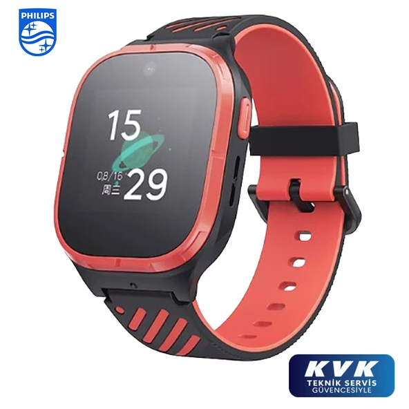 PHILIPS W200A AKILLI ÇOCUK SAATİ KIRMIZI (KVK TEKNİK SERVİS GARANTİLİ) ürün görseli 1