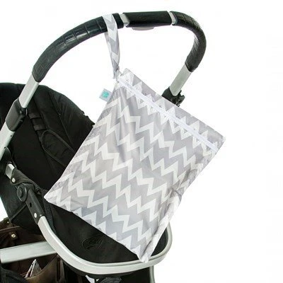 Bumkins Islak/Kirli Çantası Gray Chevron - Resim 2