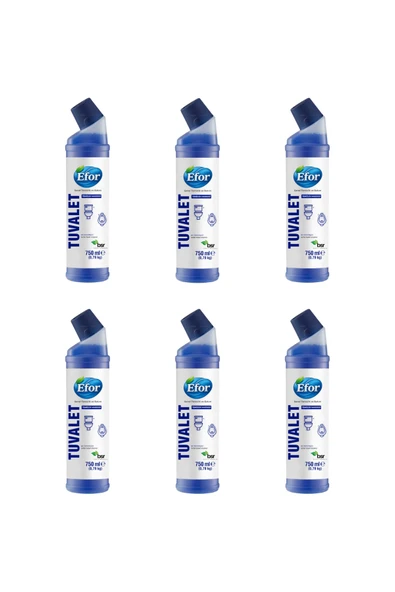 Efor WC Temizleyici 6 Adet 750 ml | Tuvalet ve Kireç Temizleyici | Ferah Kokulu Hijyen ürün görseli 1
