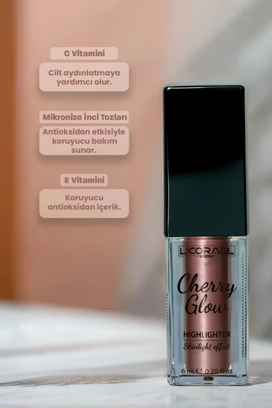 Licorael Dubai HIGHLIGHTER (CHERRY GLOW) - Resim 3