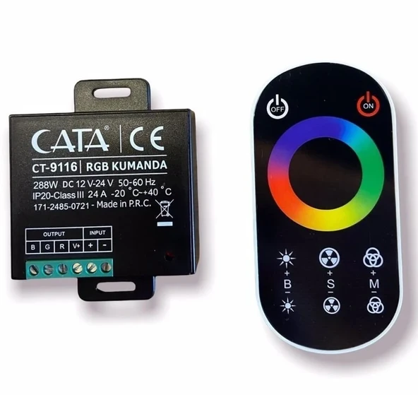 Profesyonel RGB Kumanda, 18 Amper, 20 Metre Algılı RGB Kontoler, Slim RGB Kumanda ürün görseli 1