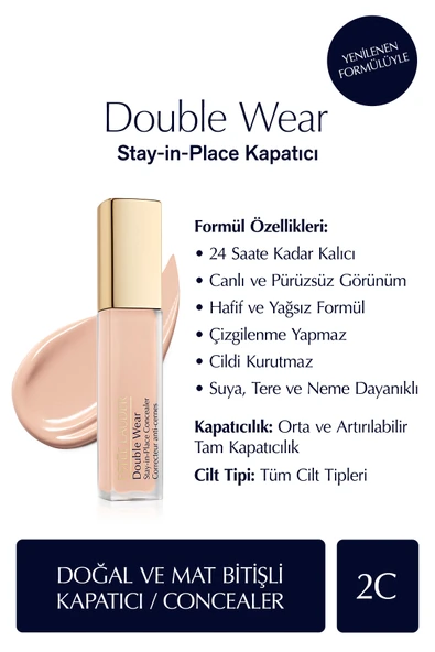 Kapatıcı - Double Wear Stay-in-place Concealer - Renk: 1n Light (NEUTRAL) 12ml ürün görseli 1