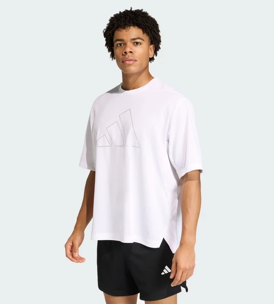 adidas Pl Es Mesh T Erkek T-Shirt Beyaz-KE4410 ürün görseli 1