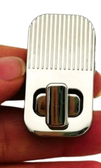 Angel Çanta Aksesuar 4x2 Cm Gümüş Kilit ürün görseli 1