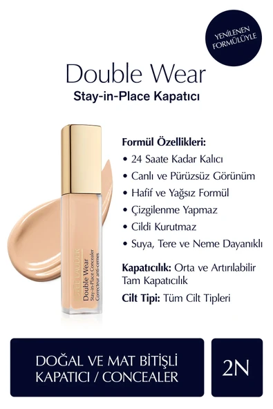Kapatıcı - Double Wear Stay-in-place Concealer - Renk: 1n Light (NEUTRAL) 12ml ürün görseli 1