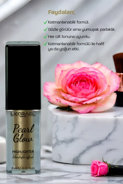 Licorael Dubai HIGHLIGHTER (PEARL GLOW) - Resim 4