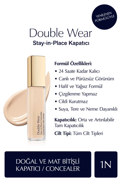 Kapatıcı - Double Wear Stay-in-place Concealer - Renk: 1n Light (NEUTRAL) 12ml ürün görseli 1