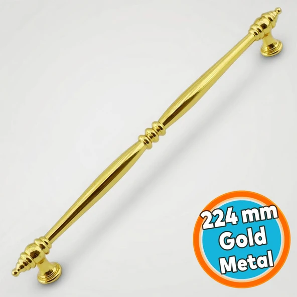 Mobilya Mutfak Dolabı Çekmece Dolap Kapak Kulpu Düz Metal Kulbu Kulp Kulpları 224 Mm Altın 22.4 cm ürün görseli 1