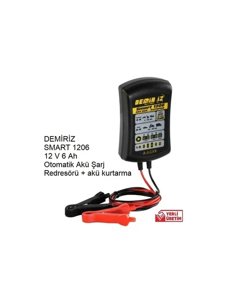 Demiriz Smart 1206 Otomatik Akü Şarj Redresörü Smart 1206 ürün görseli 1