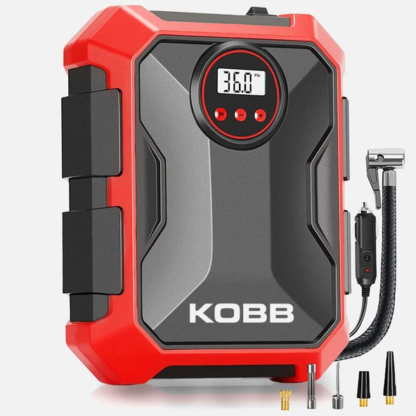 Kobb KB200 12Volt 150 PSI Ayarlanabilir Dijital Basınç Göstergeli Hava Lastik Şişirme Pompası ürün görseli 1