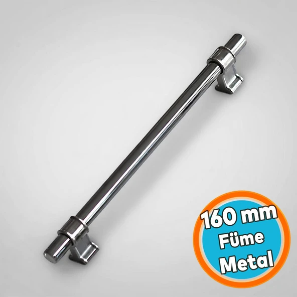 Çekmece Mobilya Mutfak Dolabı Dolap Kulpları Kulbu Füme Düz Metal Kulp Kulpu 160 mm ürün görseli 1