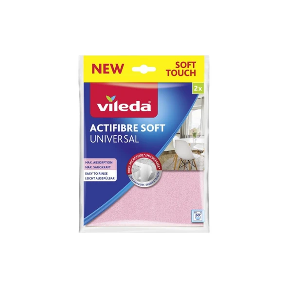 Vileda 2’li Actifibre Soft Mikrofiber Temizlik Bezi ürün görseli 1