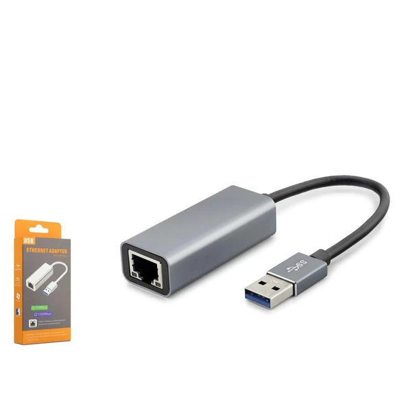 Hadron Hdx7851 Ethernet Card Usb3.0 1000Mbps Gri ürün görseli 1