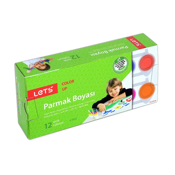 Lets L-5512 12 Renk Parmak Boyası 12x25 Ml ürün görseli 1