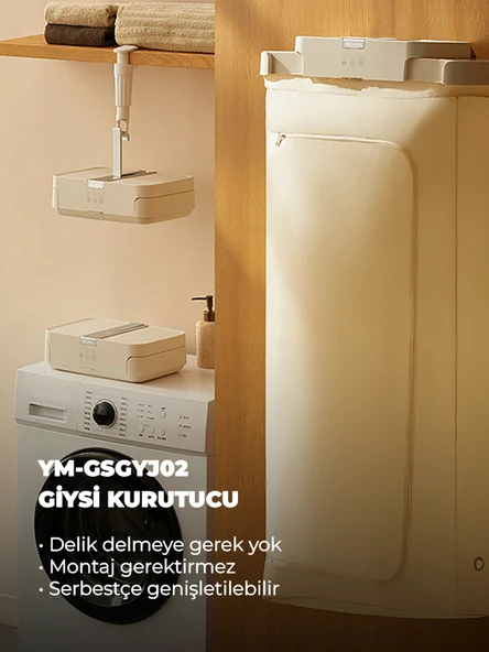 Portatif Katlanabilir Çift Sterilizasyonlu Çamaşır Kurutma Makinesi ürün görseli 1