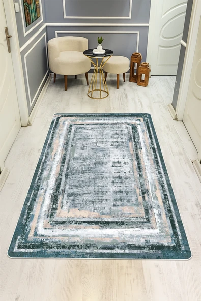 Eskitme Desenli Dijital Baskı Kaymaz Taban Halı H0063 RENKLİ 160 X 230 ürün görseli 1