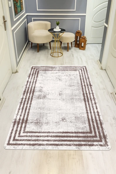 Eskitme Desenli Dijital Baskı Kaymaz Taban Halı H0081 RENKLİ 200 X 300 ürün görseli 1