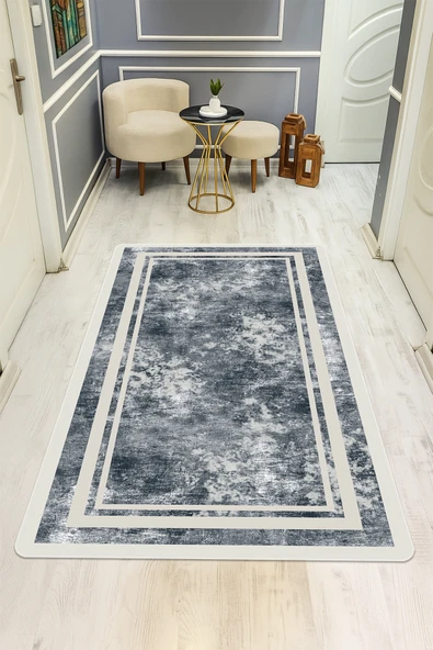 Eskitme Desenli Dijital Baskı Kaymaz Taban Halı H0064 RENKLİ 100 X 200 ürün görseli 1