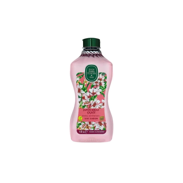 Eyüp Sabri Tuncer Japon Kiraz Çiçeği Doğal Zeytinyağlı Sıvı Sabun 1.5 lt ürün görseli 1