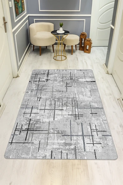 Eskitme Desenli Dijital Baskı Kaymaz Taban Halı H0065 RENKLİ 120 X 180 ürün görseli 1