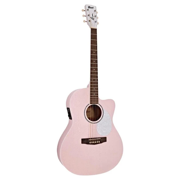 CORT JADE CLASSIC PPOP ELEKTRO AKUSTİK GİTAR, PASTEL PINK OPEN PORE ürün görseli 1