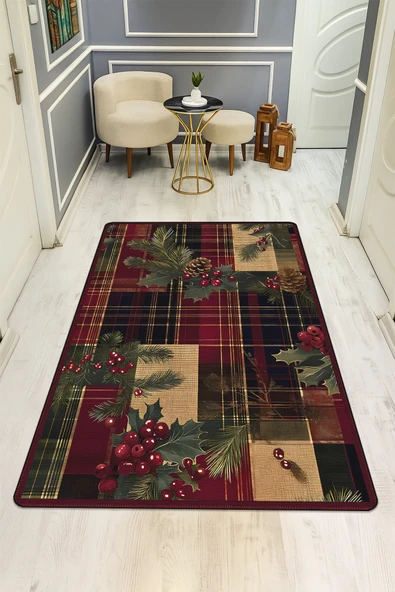 Etnik Desenli Dijital Baskı Kaymaz Taban Halı H0204 RENKLİ 160 X 230 ürün görseli 1