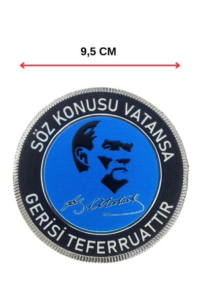 Söz Konusu Vatansa Gerisi Teferruattır" Cırtlı Arma Patch 9,5 ürün görseli 1