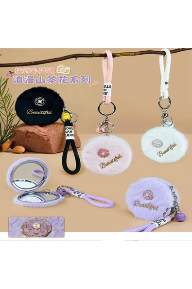 Vipfoni Beautiful Yazılı Peluş Ayna Anahtarlık ürün görseli 1