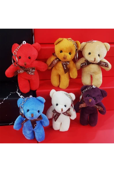 Vipfoni Kahverengi Renkli Çift Peluş Ayıcık Anahtarlık ürün görseli 1