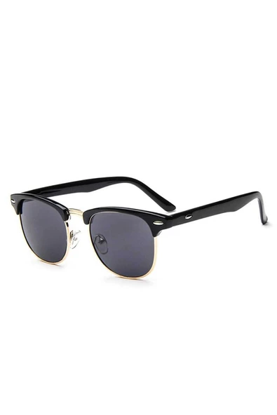 Vipfoni Unisex Gold Siyah Cat Eye Clubmaster Klasik Retro Güneş Gözlügü ürün görseli 1