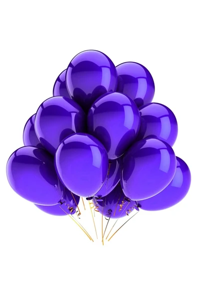 Vip-Aksesuar Metalik Balon Mor- 10 Adet ürün görseli 1
