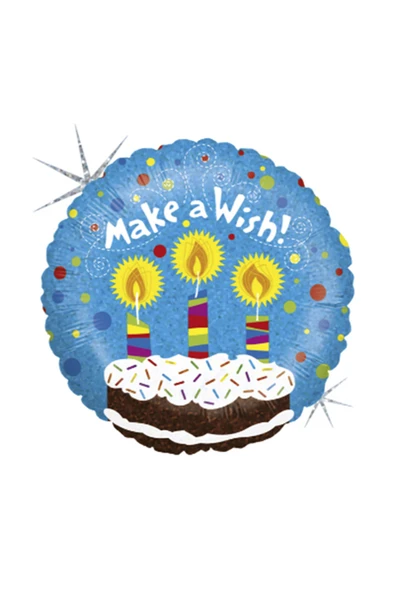 Vipfoni 18'' Folyo Balon -Make a Wish Birthday ürün görseli 1