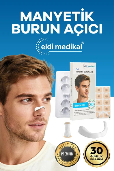 Eldi Manyetik Burun Açıcı Bandı - 30 Çift Beyaz Başlama Seti ürün görseli 1