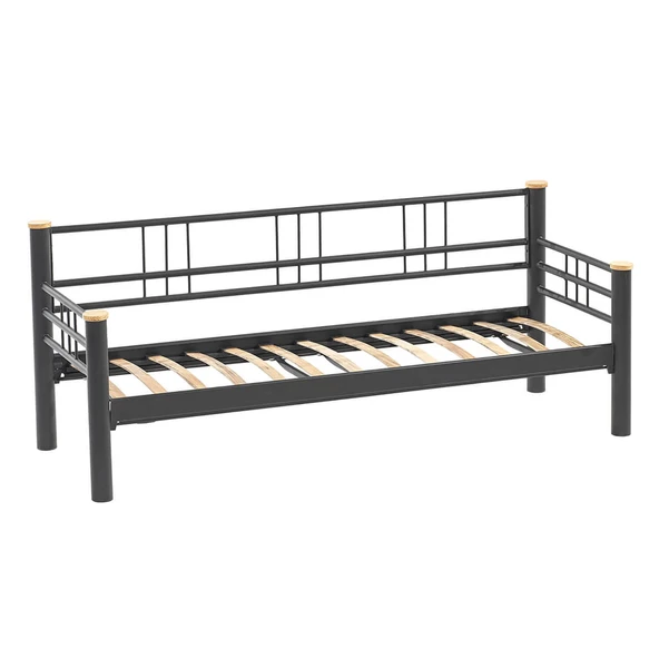 Unimet Kappis Dk Metal Sofa Sedir 70x200 Üçlü Koltuk Siyah (Mindersiz) ürün görseli 1