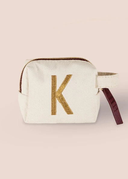 Harf Nakışlı Çanta K 14x12 cm - Resim 2