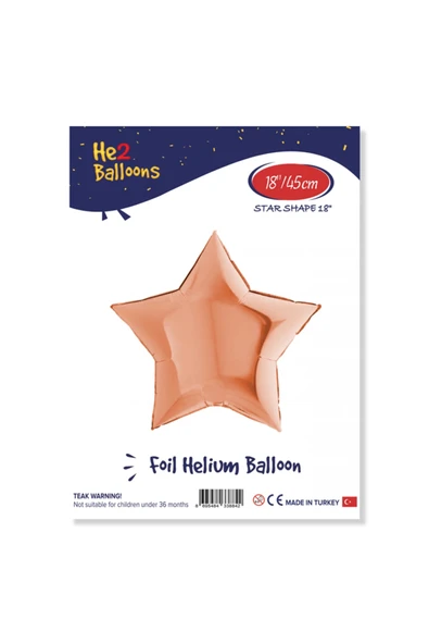 Vipfoni Yıldız Folyo Balon 18" - Rosegold ürün görseli 1