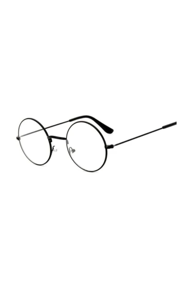 Vip-Aksesuar Şeffaf Camlı Retro Yuvarlak Harry Potter Siyah Gözlük ürün görseli 1