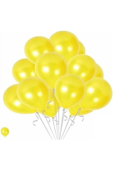 Vipfoni Metalik Balon Sarı 25 Adet ürün görseli 1