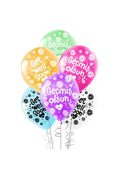 Vipfoni Geçmiş Olsun Baskılı Balon – 10 Adet ürün görseli 1