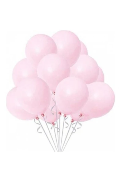 Vipfoni Pembe Renk Makaron Balon 25 Adet ürün görseli 1