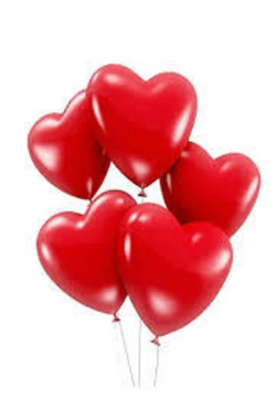 Vip-Aksesuar Baskısız Kalp Balon 10 Adet ürün görseli 1