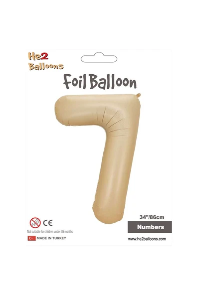 Vipfoni 7 Rakam Karamel Folyo Balon 34" ürün görseli 1