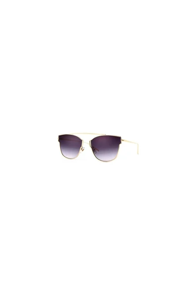 Vipfoni Unisex Metal Çerçeveli Güneş Gözlüğü Füme  Gold ürün görseli 1